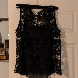 Black lace with black Cami shell. Size xxl